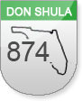 Don Shula 874 Road Sign